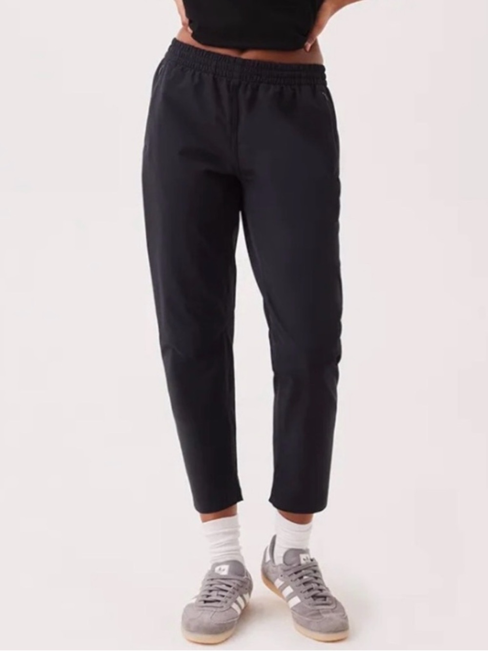 Outdoor Voices RecTrek Black Elastic-Waist Jogger Pants